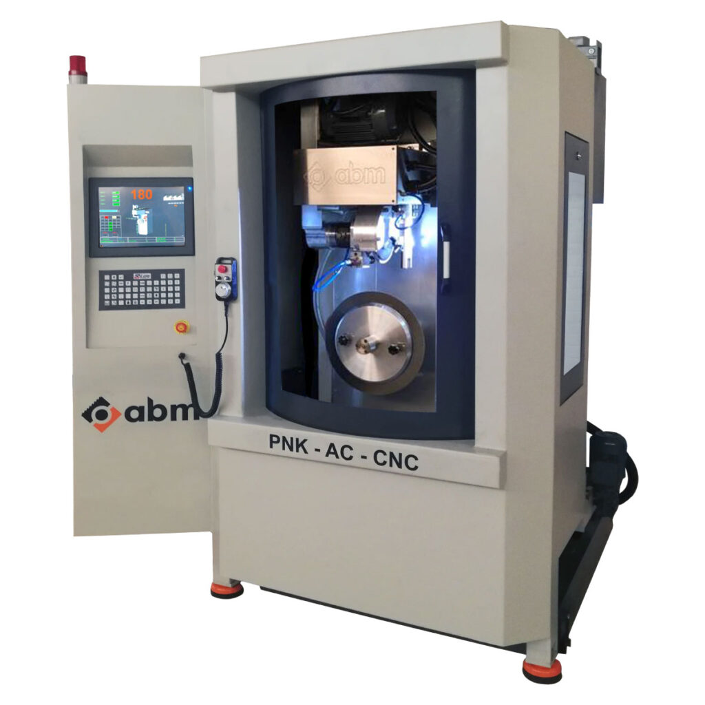 ABM PNK AC CNC HSS Cold Saw Grinder 4-Axis CNC HSS Circular saw grinding machine with automatic chamfering and optional chipbreaker.