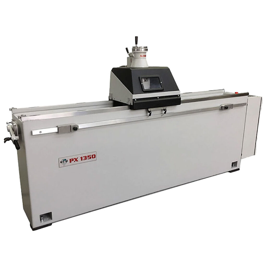 MVM PX knife sharpener. Our first industrially grade machine. Great for guillotine packaging knives, printing knives, tree chippers, granulator knives and surfacing carbide inserts