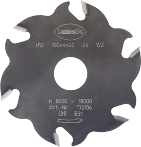 6 Tooth Carbide Tipped Groove Cutter for Lamello Classic X and Classic X Cordless Biscuit Joiners