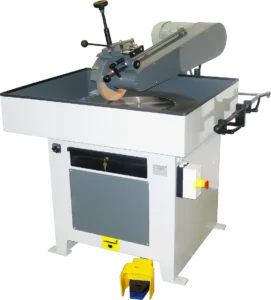 PLM 600 and PLM 800 manual saw polishers for precision polishing and finishing of saw blades in various sizes.