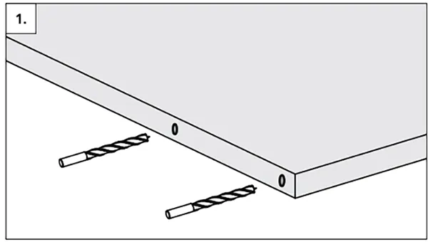 Drill positioning holes on a CNC, ø 5 mm, ø 8 mm into the edge