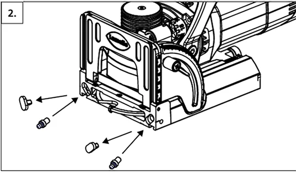 Insert the positioning pins into the Zeta P2