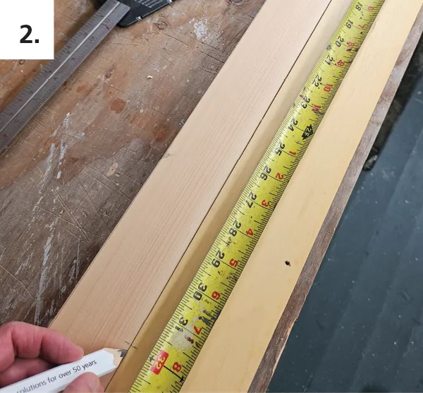 Layout and match connector slots on edge of jamb leg and back side of casing