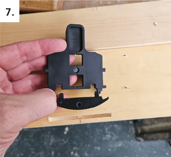 Place Clamex S-20 connector onto alignment/insertion tool